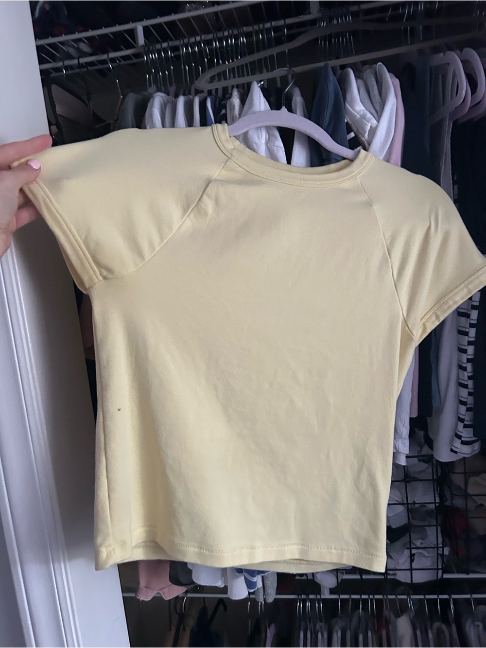 Madewell Pale Yellow Short Sleeve Crewneck Tee